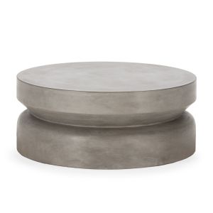 Mesa de centro 91x91x37,5 cemento gris antracita oscuro