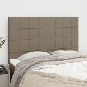Cabeceros 4 unidades tela gris taupe 72x5x78/88 cm eerf8690
