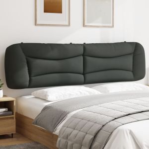 Cabecero de cama acolchado tela gris oscuro 200 cm eso1276