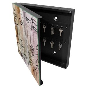 Caja guarda llaves 30x30x5 dibujo lineal, apertura izquierda tulup