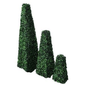 Set de 3 de boj pirámides artificiales poda artística eerf3574