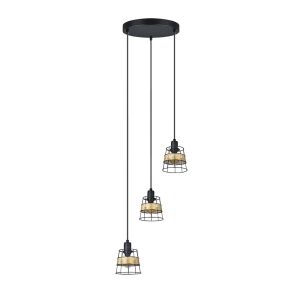 Burano chandelier 3xe14 black