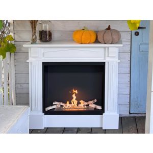 Chimenea bioetanol koloseum werona blanca con cristal