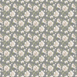 Papel pintado floral rosas blancas y fondo gris 60cm por 300cm