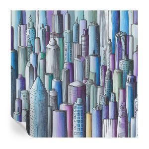 Murales autoadhesivos rascacielos de la ciudad 250x250 tulup
