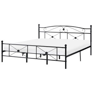 Cama metal rodez 180 x 200 cm negro