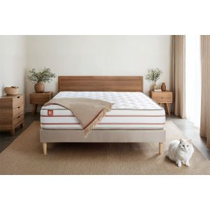 Colchón blanco con espuma viscoelástica 90 x 200