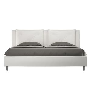 Cama tapizada 180x200 - cabecero acolchado - blanca