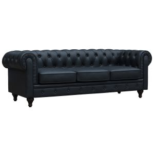 Sofá chesterfield "aliza"  3 plazas - marron