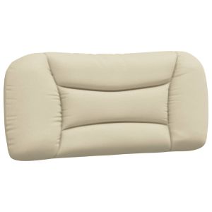 vidaXL cabecero de cama acolchado tela crema 80 cm