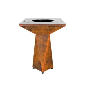 Fogata de jardín, barbacoa con cubierta protectora - g1 basic corten