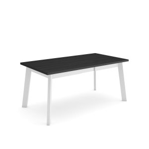 Mesa comedor, 167x90x75cm, negro, patas de madera rf2898