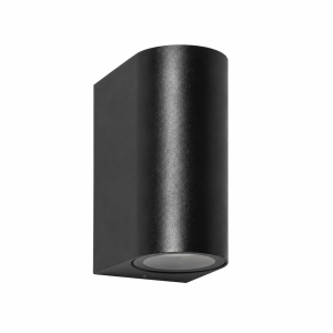 Aplique exterior de aluminio antracita 15 cm 2xgu10 ip54 luz arriba abajo