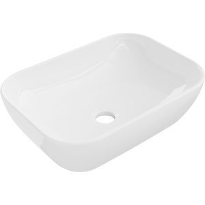 Lavabo cerámico sobre encimera, 45,5x32,5x13,5 cm, blanco