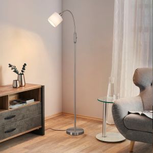 Nettlife lámpara de pie plateado 163x20