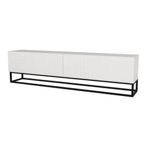 En.casa mueble de tv verpsboga con 2 puertas base larga 180x32x47cm blanco