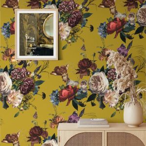 Papel pintado floral renacentista