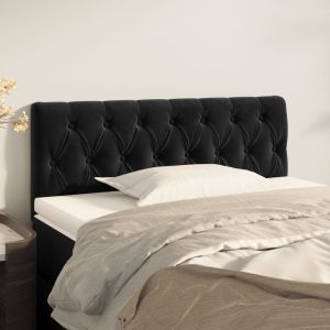 Cabecero de terciopelo negro 100x7x78/88 cm eso3091