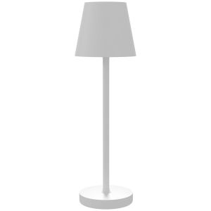 Lámpara de mesa 11.2x11.2x36.5 cm metal color blanco Homcom