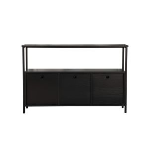 Aparador de madera "solace" - 120 x 30 x 77 cm - negro