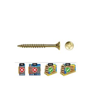 Caja 200 unidades tornillo madera avellanado pz r/parc din/ref vlox p ø6