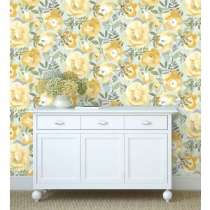 Papel pintado gaulan   de flores amarillas pintadas a 5.23m²