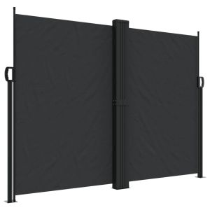 vidaXL toldo lateral retráctil negro 180x1200 cm