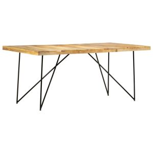 Mesa de comedor de madera maciza de mango 180x90x76 cm oif969802