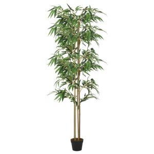 Árbol de bambú artificial con 1520 hojas verde 200 cm eerf7951
