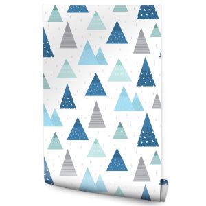 Papel Pintado De Montaña De Estilo Escandinavo Para Salón 53cm x 10m