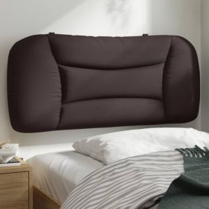 Cabecero de cama acolchado tela marrón oscuro 80 cm eso8355