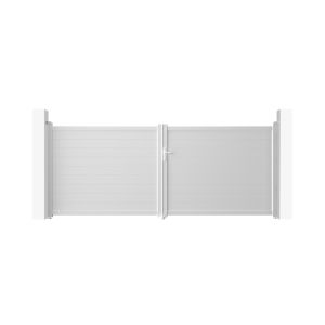 Cancela automática batiente blanca eiger 4m h.160cm + motor brazo b500