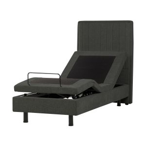 Cama ajustable tela castellan 80 x 200 cm gris oscuro
