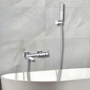 Imex - grifo ducha monomando con alcachofa y manguera acero inoxidable