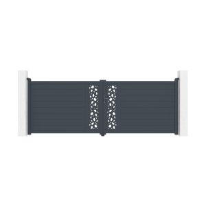 Puerta batiente sunny 400x140 cm + postes elda + ranger b150