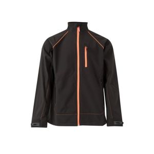Velilla soft shell bicolor m negro/naranja flúor
