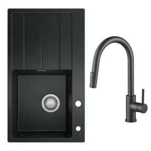 Fregadero de cocina - cecipa max - granito - con escurredera - 78x45cm