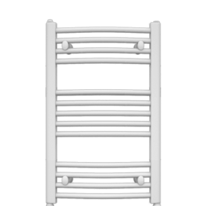 Radiador toallero curvo blanco 70x50cm / 318w(dt=50k) / baño hasta 4 m2