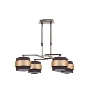 Fab 066484014 | lampara 4dh bremen cuero/marron-oro 4xe14 regx60d