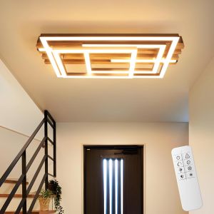 Nettlife lámpara de techo LED integrado marrón 38x21
