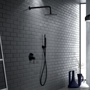 Imex - columna ducha empotrada con grifo negro