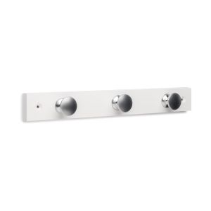 Perchero de pared rei 2-c756d01.3.33 | 355x46x43 mm | blanco - cromo mate