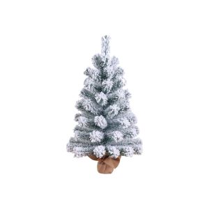 Árbol de navidad decorativo mini verde nevado 60x38cm dayron