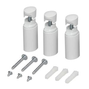 Kibath set soportes radiador secatoallas acabado blanco mate de abs