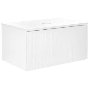 Mueble para lavabo de pared alzira 80 cm blanco