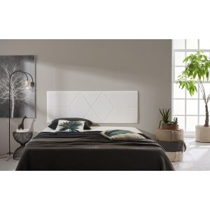 Cabecero 90 dos rombos polipiel 112x57x5cm blanco
