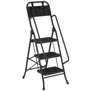 Escalera plegable 49x66x136 cm acero Homcom