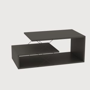 Mesa de centro de madera <<cayenne>> - 100 x 50 x 40 cm - gris antracita