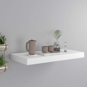 Estante flotante de pared mdf blanco 50x23x3,8 cm