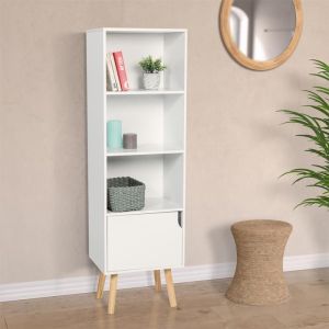 Biblioteca columna blanca - 40x30x130 cm